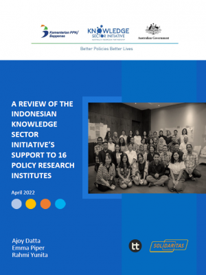 A Review of The Indonesian Knowledge Sector Initiative’s Support To 16 Policy Research Institutes