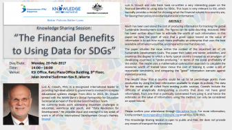 The Financial Benefits to Using Data for SDGs