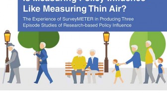 Working Paper -</br>Is Measuring Policy Influence Like Measuring Thin Air?: The Experience of SurveyMETER in Producing Three Episode Studies of Research-based Policy Influence