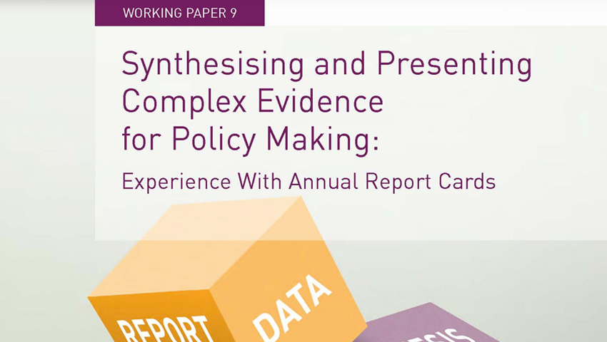 Annual Report Cards: one way for government organisations to synthesise and present complex evidence for policy making