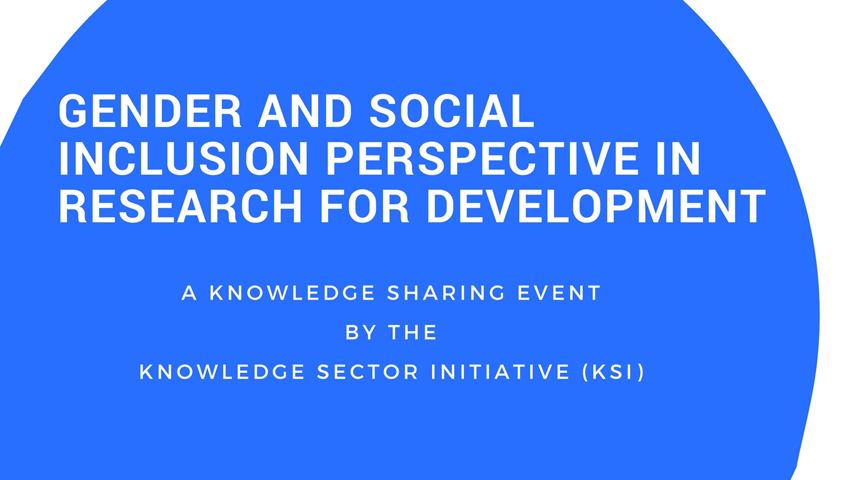Gender and Social Inclusion Perspectives in Research and Development for Inclusive Public Policy