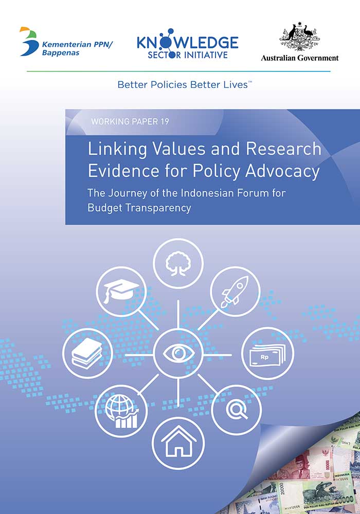 Working Paper -</br>Linking Values and Research Evidence for Policy Advocacy: The Journey of the Indonesian Forum for Budget Transparency