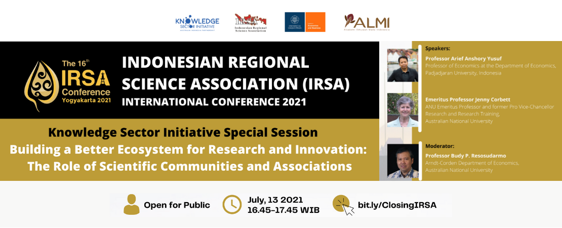 Knowledge Sector Initiative Special Session at IRSA 2021