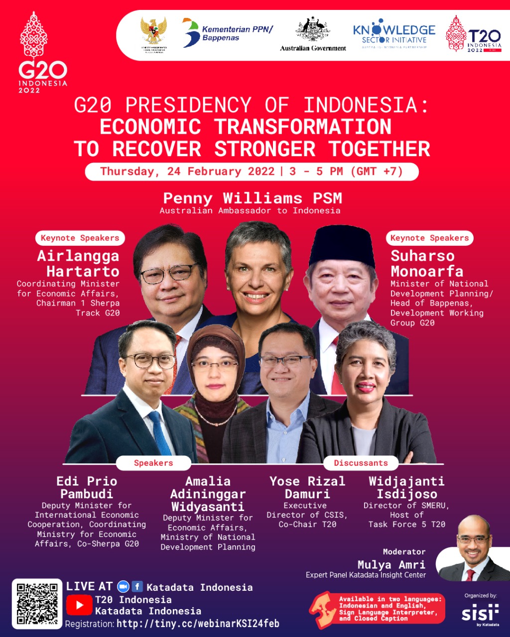 High-Level Webinar G20 Presidency of Indonesia: Economic Transformation to Recover Stronger Together 