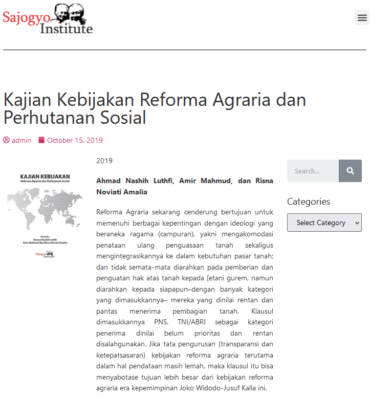 Kajian Kebijakan Reforma Agraria dan Perhutanan Sosial