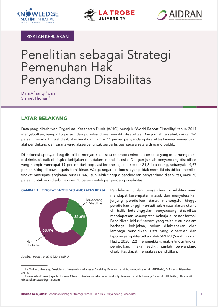 Penelitian sebagai Strategi Pemenuhan Hak Penyandang Disabilitas