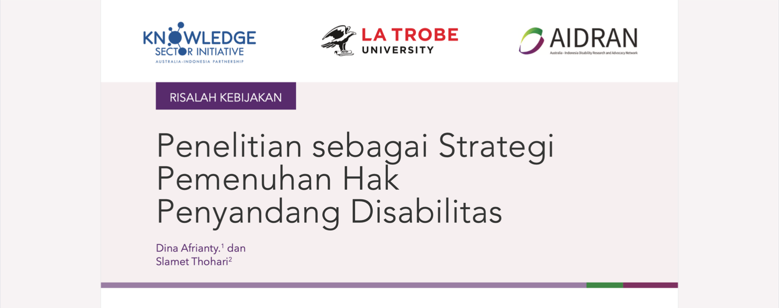 Penelitian sebagai Strategi Pemenuhan Hak Penyandang Disabilitas